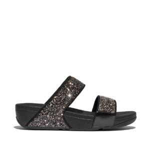 Schoenen voor brede voeten 5 FitFlop Lulu Multi-Tonal Glitter Slides