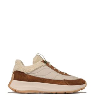 FitFlop F-Mode Flow Shearling-Mix Sneakers