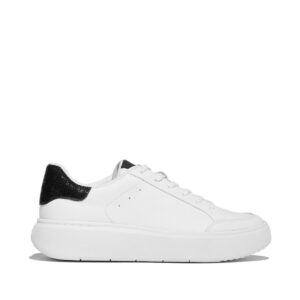 FitFlop Rtg Sequin-Backtab Leather Sneakers