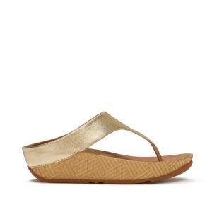 FitFlop Lulu Lux Graphic-Weave Leather Toe-Post Sandals