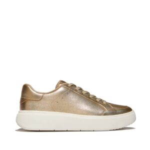 FitFlop Rtg Metallic-Leather Sneakers