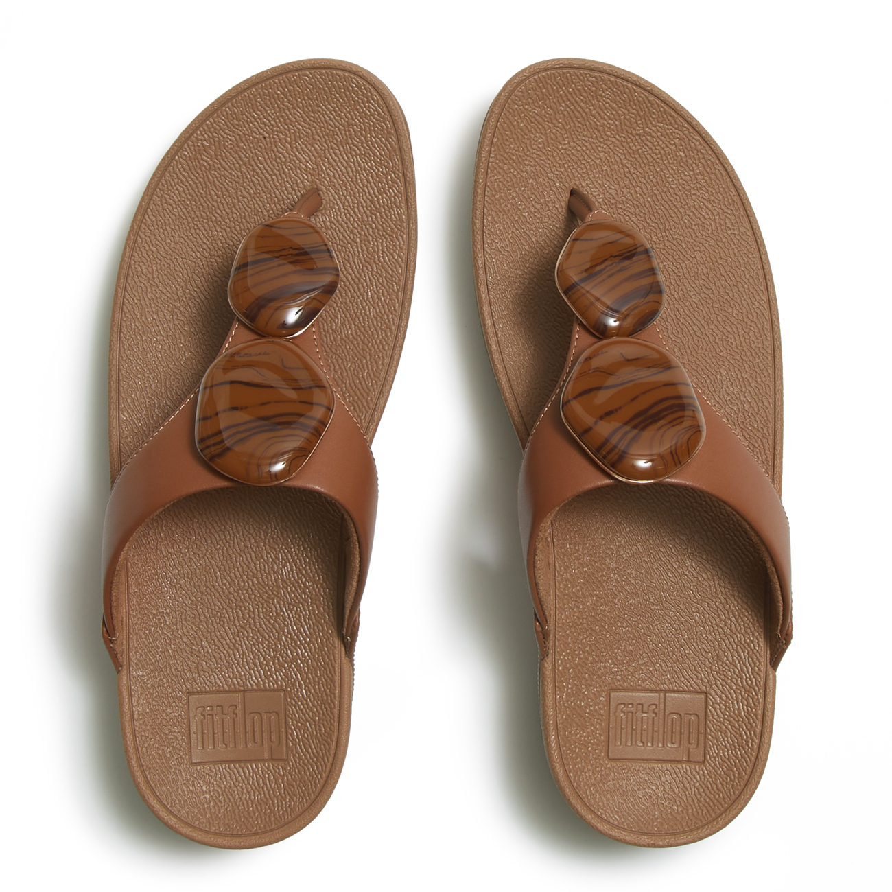 FitFlop Lulu Marbled-Stone Toe-Post Sandals 2 FitFlop Lulu Marbled-Stone Toe-Post Sandals - Afbeelding 2