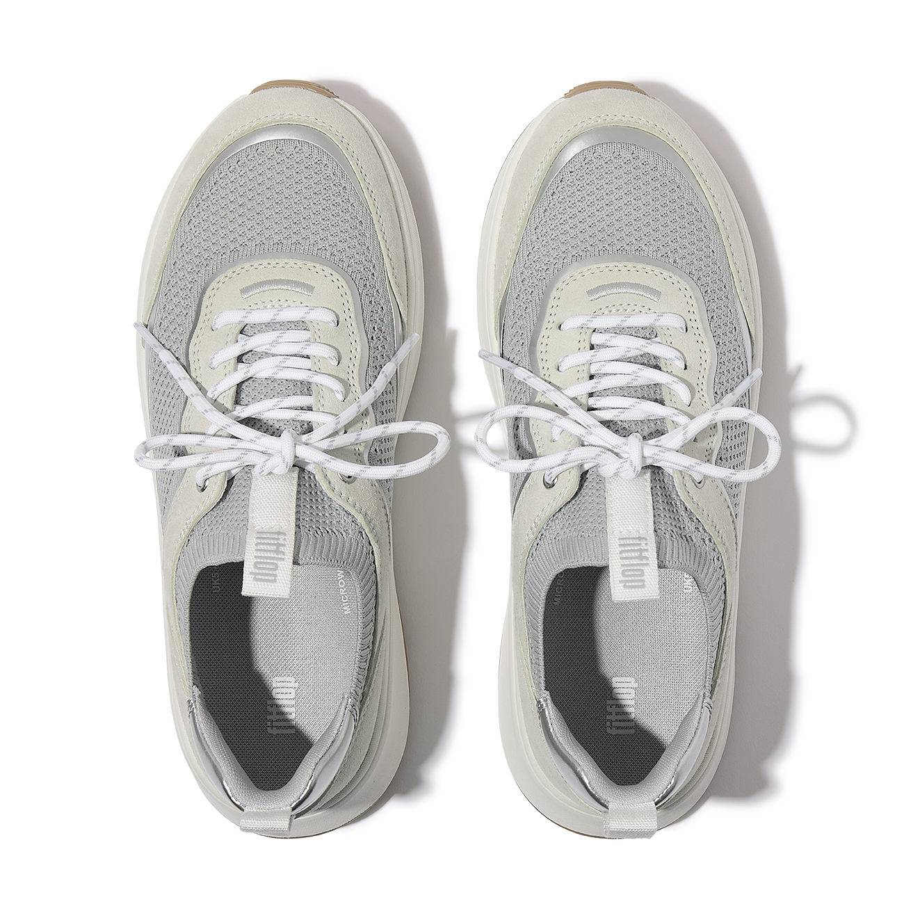 FitFlop F-Mode Suede/Knit Flatform Slip-On Laced Sneakers 2 FitFlop F-Mode Suede/Knit Flatform Slip-On Laced Sneakers - Afbeelding 2