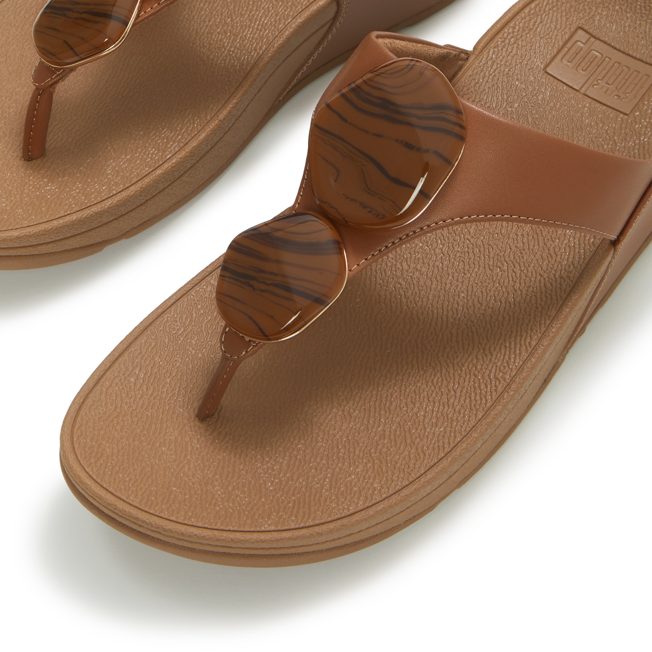 FitFlop Lulu Marbled-Stone Toe-Post Sandals 3 FitFlop Lulu Marbled-Stone Toe-Post Sandals - Afbeelding 3