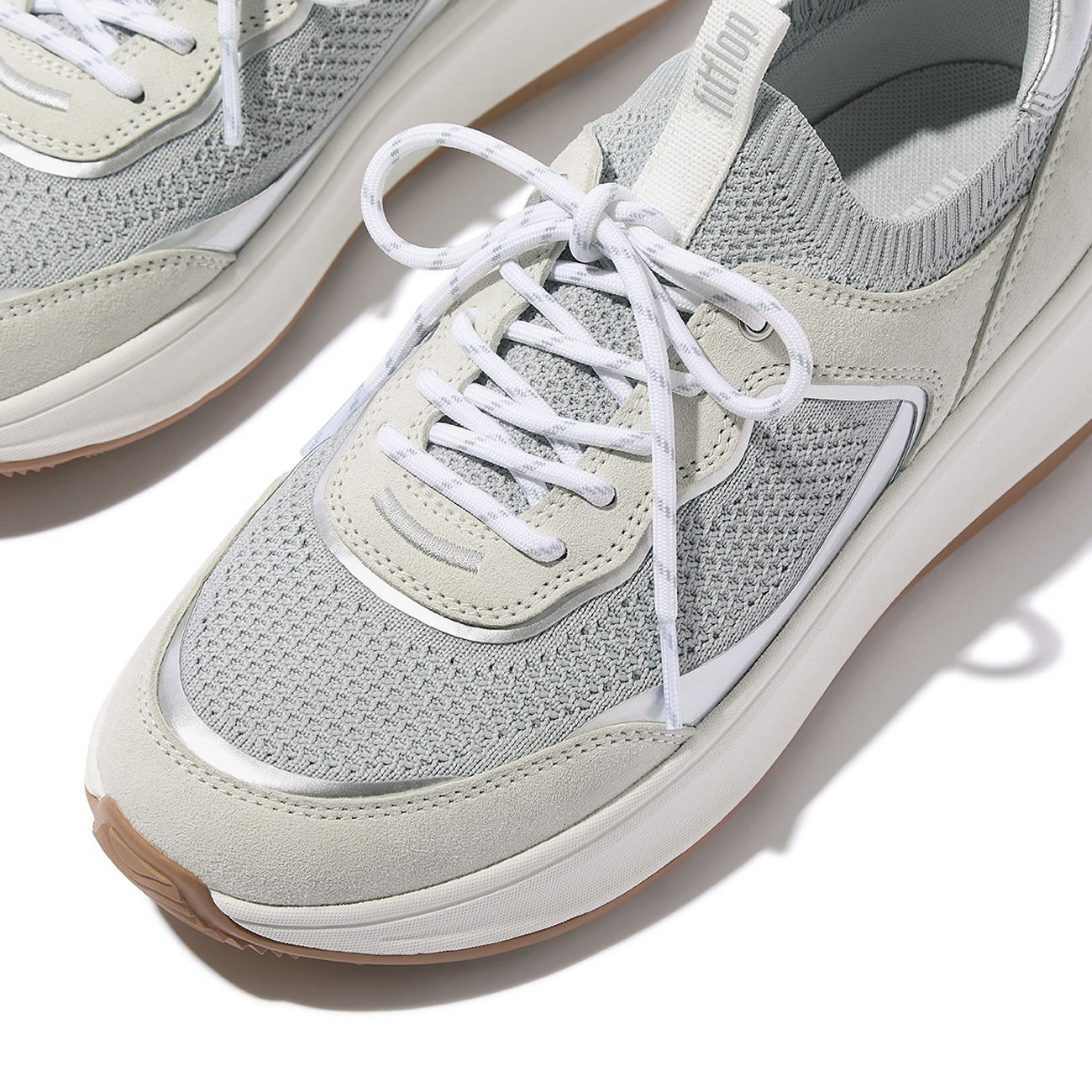 FitFlop F-Mode Suede/Knit Flatform Slip-On Laced Sneakers 3 FitFlop F-Mode Suede/Knit Flatform Slip-On Laced Sneakers - Afbeelding 3